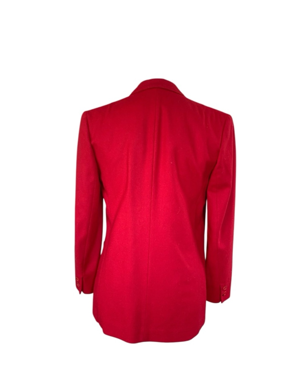 Pendleton Red Wool Blazer Petite 4 Vintage USA Tailored Classic Power Jacket - Picture 2 of 6
